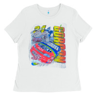 White jeff gordon dupont vintage racing Ladies Tee - InspiraDesign