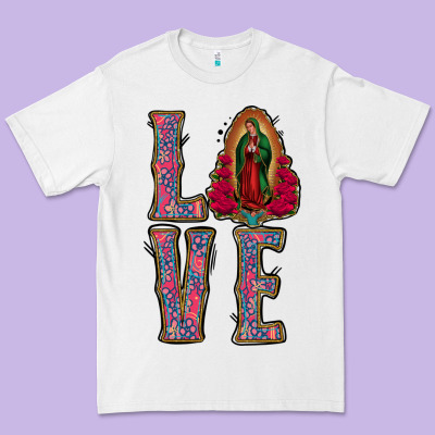 Love Lady Of Guadalupe Premium Tee Designed By Jasminsmagicworld