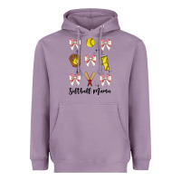 Lavender softball coquette bow Heavyweight Hoodie - JahusDesignShop
