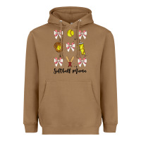 Toasted Coconut softball coquette bow Heavyweight Hoodie - JahusDesignShop