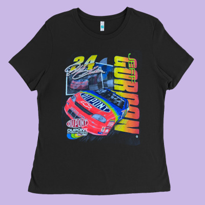 Jeff Gordon Dupont Vintage Racing Ladies Tee Designed By Inspiradesign