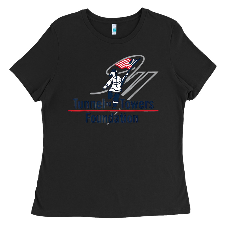Tunnel To Towers F-oundation American Flag Usa Flag Ladies Tee by InspiraDesign | Teevron
