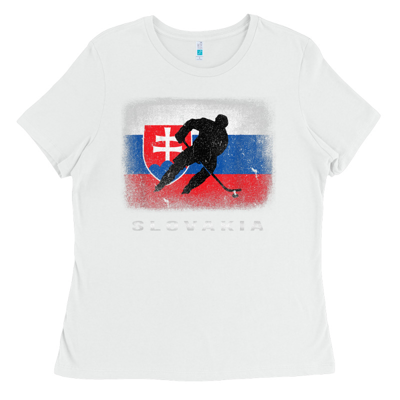 Slovakia Ice Hockey Slovak Flag Ladies Tee by InspiraDesign | Teevron