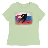Matcha Slovakia Ice Hockey Slovak Flag Ladies Tee - InspiraDesign