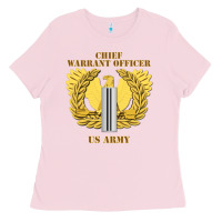 Bubblegum Pink Emblem warrant officer cw5 Ladies Tee - InspiraDesign