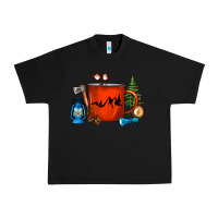 Black Camper Coffee Cup Urban Heavy Tee - FaDigitalArtStudio