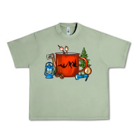 Oil Green Camper Coffee Cup Urban Heavy Tee - FaDigitalArtStudio