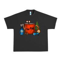 Pigment Black Camper Coffee Cup Urban Heavy Tee - FaDigitalArtStudio