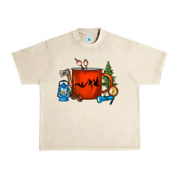 Sandshell Camper Coffee Cup Urban Heavy Tee - FaDigitalArtStudio