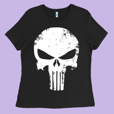 The Punisher Skull Ladies Tee Designed By Inspiradesign