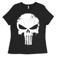 Black the punisher skull Ladies Tee - InspiraDesign