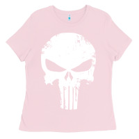 Bubblegum Pink the punisher skull Ladies Tee - InspiraDesign