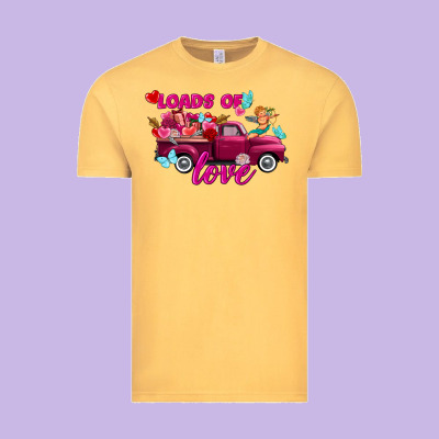 Loads Of Love Valentine's Day Truck Vintage Tee Designed By Fadigitalartstudio