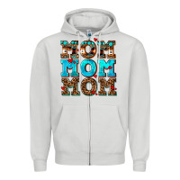 Dove Grey mom mom mom Zipper Hoodie - AdoDesignShop