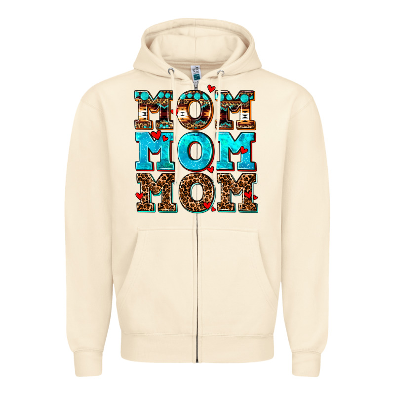 Mom Mom Mom Zipper Hoodie by AdoDesignShop | Teevron
