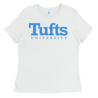 White Tufts University Ladies Tee - InspiraDesign