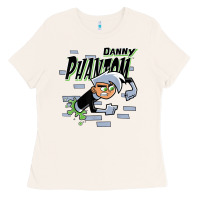 Bone Danny Phantom Coming Through Brick Wall Ladies Tee - InspiraDesign
