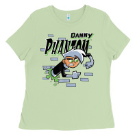 Matcha Danny Phantom Coming Through Brick Wall Ladies Tee - InspiraDesign