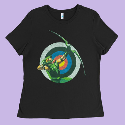 Green Arrow Dc, Green Arrow Dc Vintage, Green Arrow Dc Art, Green Arro Ladies Tee Designed By Inspiradesign