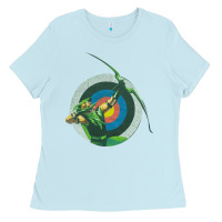 Baby Blue Green Arrow DC, Green Arrow DC vintage, Green Arrow DC art, Green Arro Ladies Tee - InspiraDesign