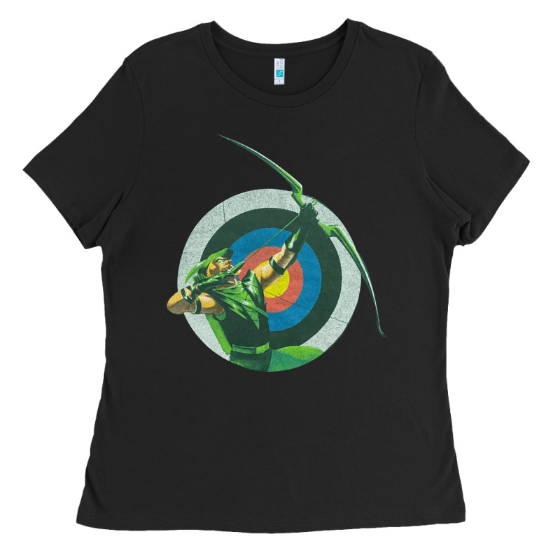 Green Arrow Dc, Green Arrow Dc Vintage, Green Arrow Dc Art, Green Arro Ladies Tee by InspiraDesign | Teevron