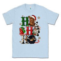 Dusty Blue ho ho ho heifer cow gnomies Classic Tee - CowGirlArtShop