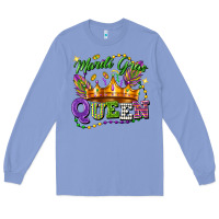 Colony Blue mardi gras queen Long Sleeve Tee - FaDigitalArtStudio