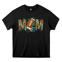 Black American football mom Heavy Core Tee - Jasminsmagicworld