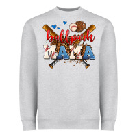 Heather Grey ballpark mama Heavyweight Sweatshirt - AdoDesignShop