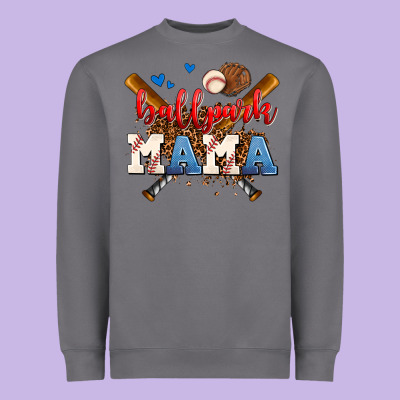 Ballpark Mama Heavyweight Sweatshirt Designed By Adodesignshop
