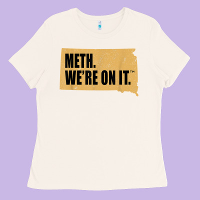 Mens Meth We're On It South Dakota Anti Drugs Campaign Vintage T Shirt Ladies Tee Designed By Artchic