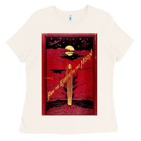 Bone From The Earth To The Moon Jules Verne Book Cover Design Ladies Tee - ArtChic