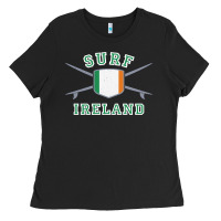 Ireland Surfing Hoodie  Irish Flag Surfboards Design Ladies Tee | Teevron