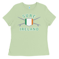Matcha ireland surfing hoodie  irish flag surfboards design Ladies Tee - ArtChic
