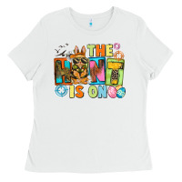 White The hunt is on Easter Day Ladies Tee - CowGirlArtShop