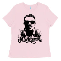 Bubblegum Pink macklemore portrait Ladies Tee - ArtChic