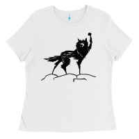 White fantastic mr fox wolf Ladies Tee - ArtChic