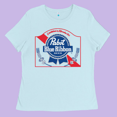 Pabst Blue Ribbon 1 Ladies Tee Designed By Artchic