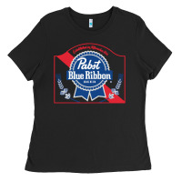 Black pabst blue ribbon 1 Ladies Tee - ArtChic