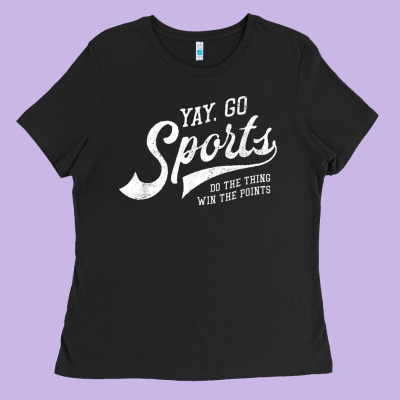 Yay Go Sports Vintage Funny Sports Ladies Tee Designed By Artchic