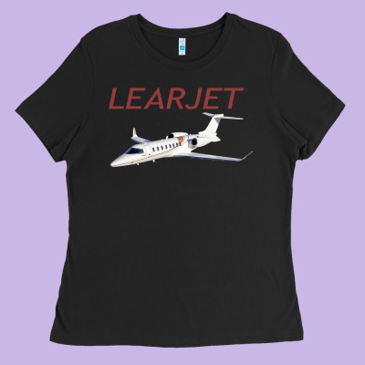 Learjet Airplane Flying Pilot Long Sleeve T Shirt Ladies Tee Designed By Artchic