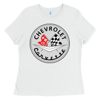 White #corvette Ladies Tee - ArtChic