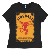Black fireball cinnamon whisky Ladies Tee - ArtChic