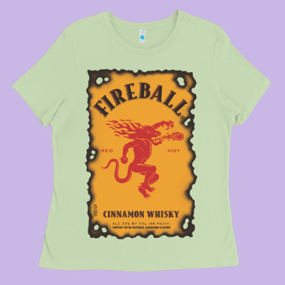 Fireball Cinnamon Whisky Ladies Tee Designed By Artchic
