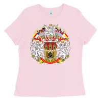 Bubblegum Pink praha prague czech republic coat of arms ex czechoslovakia t shirt Ladies Tee - ArtChic