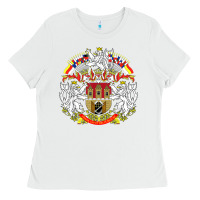 White praha prague czech republic coat of arms ex czechoslovakia t shirt Ladies Tee - ArtChic