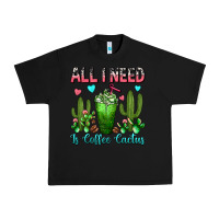 Black All I Need Is Coffee Cactus Frappe Urban Heavy Tee - FaDigitalArtStudio