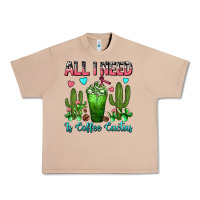 Burro All I Need Is Coffee Cactus Frappe Urban Heavy Tee - FaDigitalArtStudio