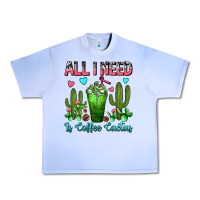 Grape Ice All I Need Is Coffee Cactus Frappe Urban Heavy Tee - FaDigitalArtStudio