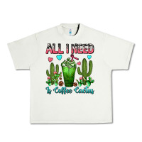 Pistachio All I Need Is Coffee Cactus Frappe Urban Heavy Tee - FaDigitalArtStudio